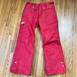 686 Smarty 3 in 1 Medium Women Ski Snow Snowboard Lined Pants Red